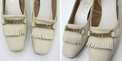 Vintage 60s Edith Henry Cream Flats 7M