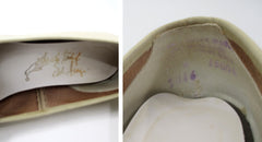 Vintage 60s Edith Henry Cream Flats 7M
