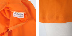 Vintage 60s Bright Orange Nylon Top L