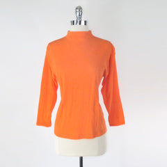 Vintage 60s Bright Orange Nylon Top L
