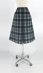 Vintage 60's Plaid A-line Skirt S