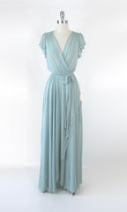 vintage 70s 40s seafoam sheer green blue gown dress Jodi T gallery 