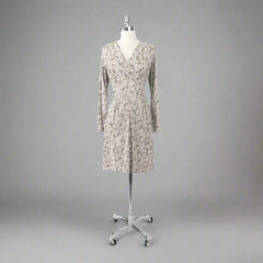 Vintage 70's Floral Long Sleeve Casual Midi Dress M