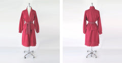 Vintage 70s Cranberry Blazer and Skirt Set M