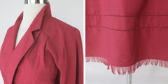Vintage 70s Cranberry Blazer and Skirt Set M