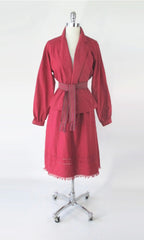 Vintage 70s Cranberry Blazer and Skirt Set M