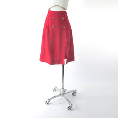 Vintage 70s Red Skirted Hot Pants Deadstock S