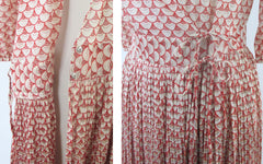 Vintage 70s Ombre Sheer Wrap Dress S
