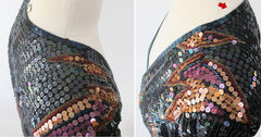 Vintage 70s Jack Bryan Sequined Evening Jacket L