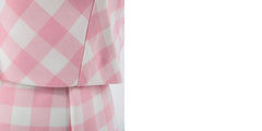 Vintage 70s Pink Plaid 3 Piece Pants Jacket Set S