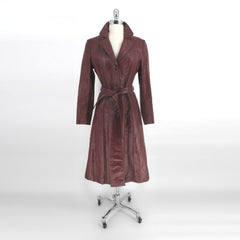Vintage 70s Oxblood Trench Coat - Bombshell Bettys Vintage