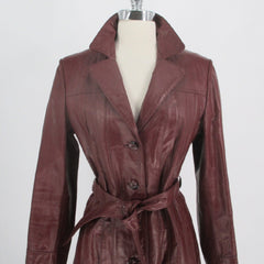 Vintage 70s Oxblood Trench Coat - Bombshell Bettys Vintage