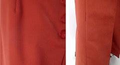 Vintage 70s Burnt Orange Bell Bottom Pants & Top Set S