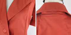Vintage 70s Burnt Orange Bell Bottom Pants & Top Set S