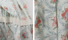 Vintage 70's Floral Bishop Sleeve Blouson Blouse Top M