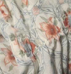 Vintage 70's Floral Bishop Sleeve Blouson Blouse Top M