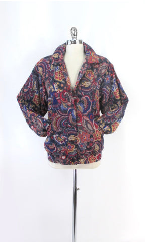 Vintage 80s Lilli Ann Quilted  Windbreaker | Jacket | Light Coat L