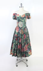vintage 80s full skirt tea garden dress Ashley cottagecore  dress gallery