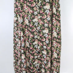 vintage 90s grunge floral tea garden flower CDC large maxi dress  skirt buttons