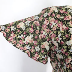 vintage 90s grunge floral tea garden flower CDC large maxi dress  sleeve