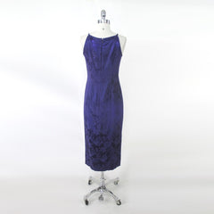 vintage 90s purple long party halter dress gown evening special occasion back