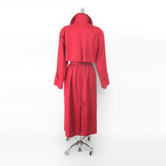 vintage London Fog trench coat red womens tag full back
