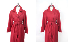 vintage London Fog trench coat red womens tag bodice