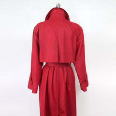 vintage London Fog trench coat red womens back yoke