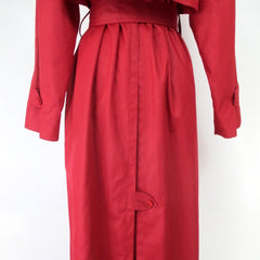 vintage London Fog trench coat red womens back vent