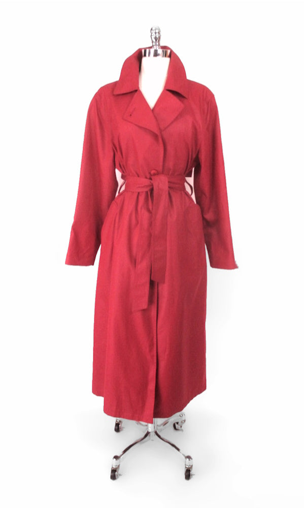 vintage London Fog trench coat red womens gallery