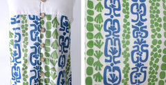 Vintage 60's McInerny Mid Century Print Hawaiian Maxi Dress M