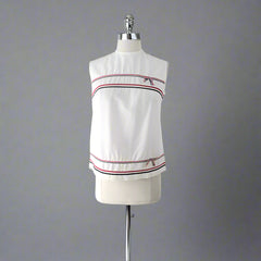 Vintage 60s 50s Red White Blue Ribbon Shell Top M