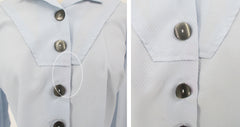 Vintage 50's Light Blue Button Front Blouse