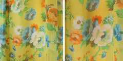 Vintage 60s 70s Sheer Floral Maxi Party Dress XS S