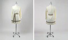 Vintage 60s Pleated Hem Mini Party Dress S