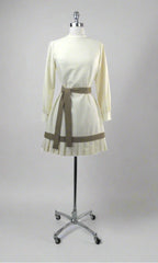 Vintage 60s Pleated Hem Mini Party Dress S