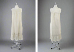 Vintage 70s Soft Tan Dress & Matching Lace Top Set M