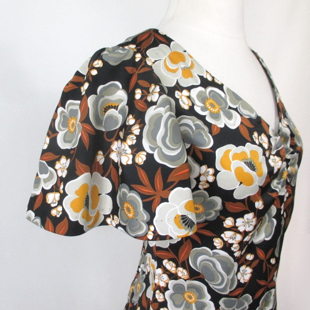 Vintage 70s Fall Floral Mini Dress S Bombshell Bettys Vintage Vintage 70s Fall Floral Mini Dress S Bombshell Bettys Vintage