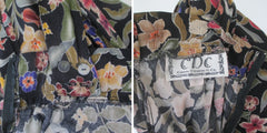 Vintage 90s Corset Side Floral Grunge Skirt L