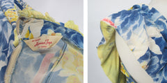 Vintage Early 50s Rayon Hawaiian Holo Muu Dress XS