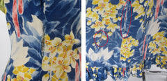 Vintage Early 50s Rayon Hawaiian Holo Muu Dress XS