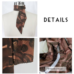 vintage 70s dress set matching headband scarf belt midi Fall day details