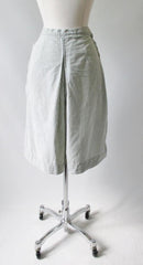 Vintage 40's 50's Green White Stripe Seersucker Culotte Shorts Skirt M - Bombshell Bettys Vintage