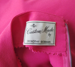 Vintage 60's Hot Pink Formal Maxi Dress S - Bombshell Bettys Vintage