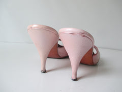 Vintage 50's Pink Textured Springolator Heels Shoes 8 / 8.5 M - Bombshell Bettys Vintage