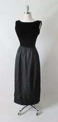 Vintage 60's Black Velvet Full Length Cocktail Party Dress XS • As Found - Bombshell Bettys Vintage