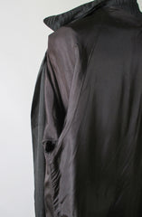 Vintage 50's Black Moiré Taffeta Evening Swing Coat Jacket M - Bombshell Bettys Vintage