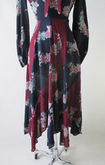 Vintage 70's Floral Rayon Day Dress S - Bombshell Bettys Vintage