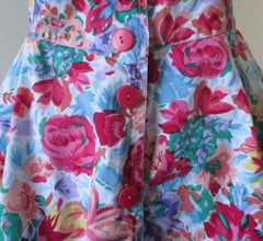 Vintage 90's Floral Button Up Mini Dress - Bombshell Bettys Vintage