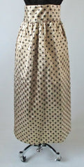 • Vintage 60's Gold Lame Black Checker Diamond Hostess Evening Skirt M - Bombshell Bettys Vintage